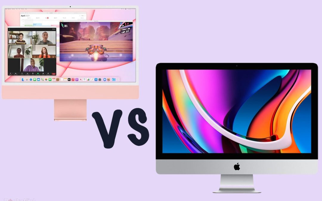 Perbezaan antara iMac 24″ dengan 27″.